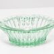Green crystal glass bowl ashtray, mid-century, Italy, 1970s.
