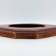 Ashtray / Catch-all Mid-Century Solid Glass Murano Style & Leather 1960