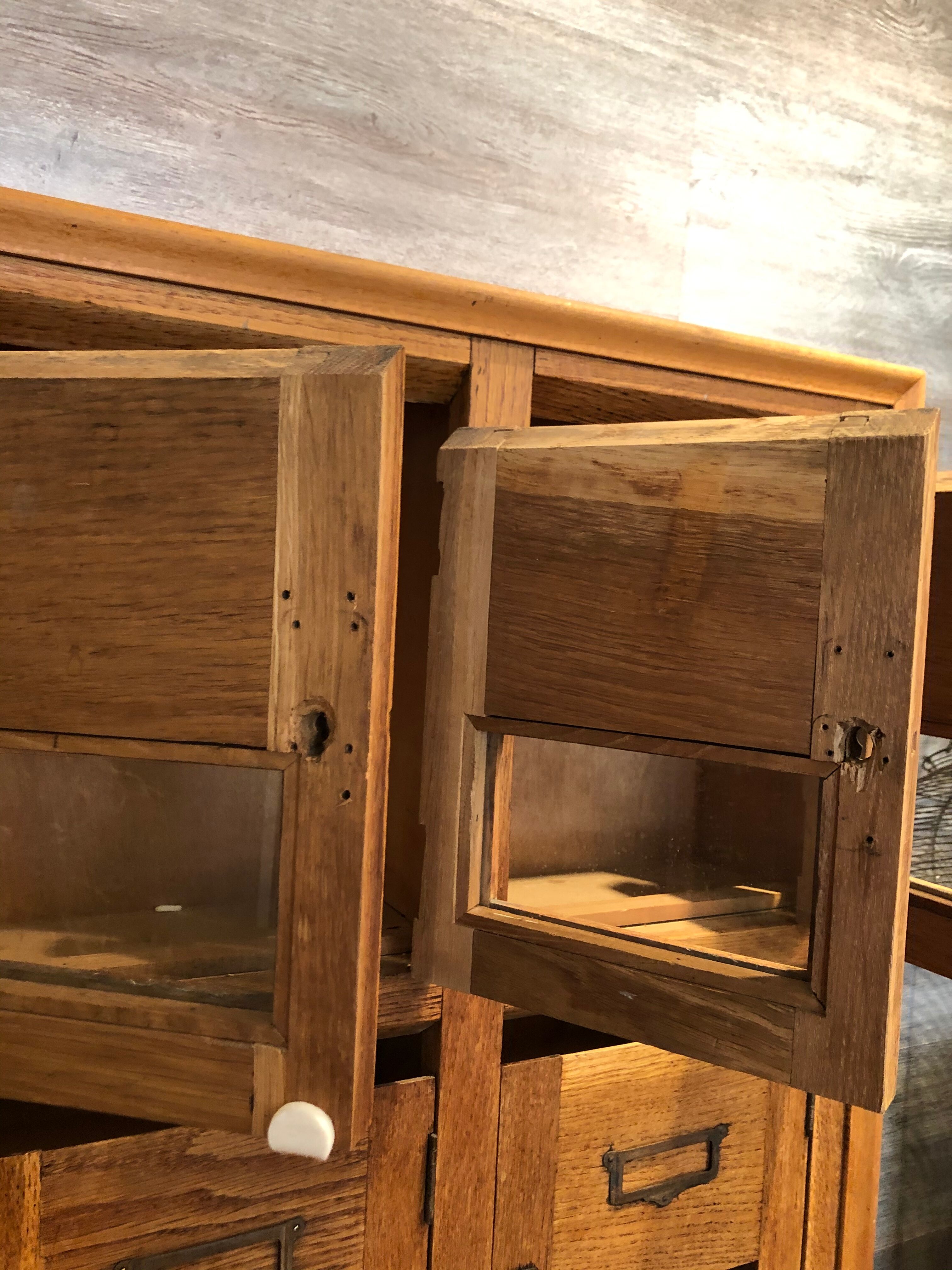 Old craft cabinet letter box oak