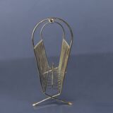50s magazine rack in brass and scoubidou