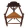 Dutch triangular turned wood corner chair rush seat knitting armchair