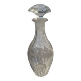Flacon ancien en verre moulé avec bouchon – objet vintage