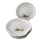 Set of 6 Limoges porcelain fish plates