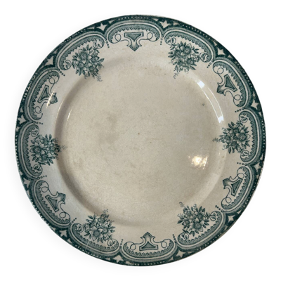 Assiette plate terre de fer Narcisses Onnaing