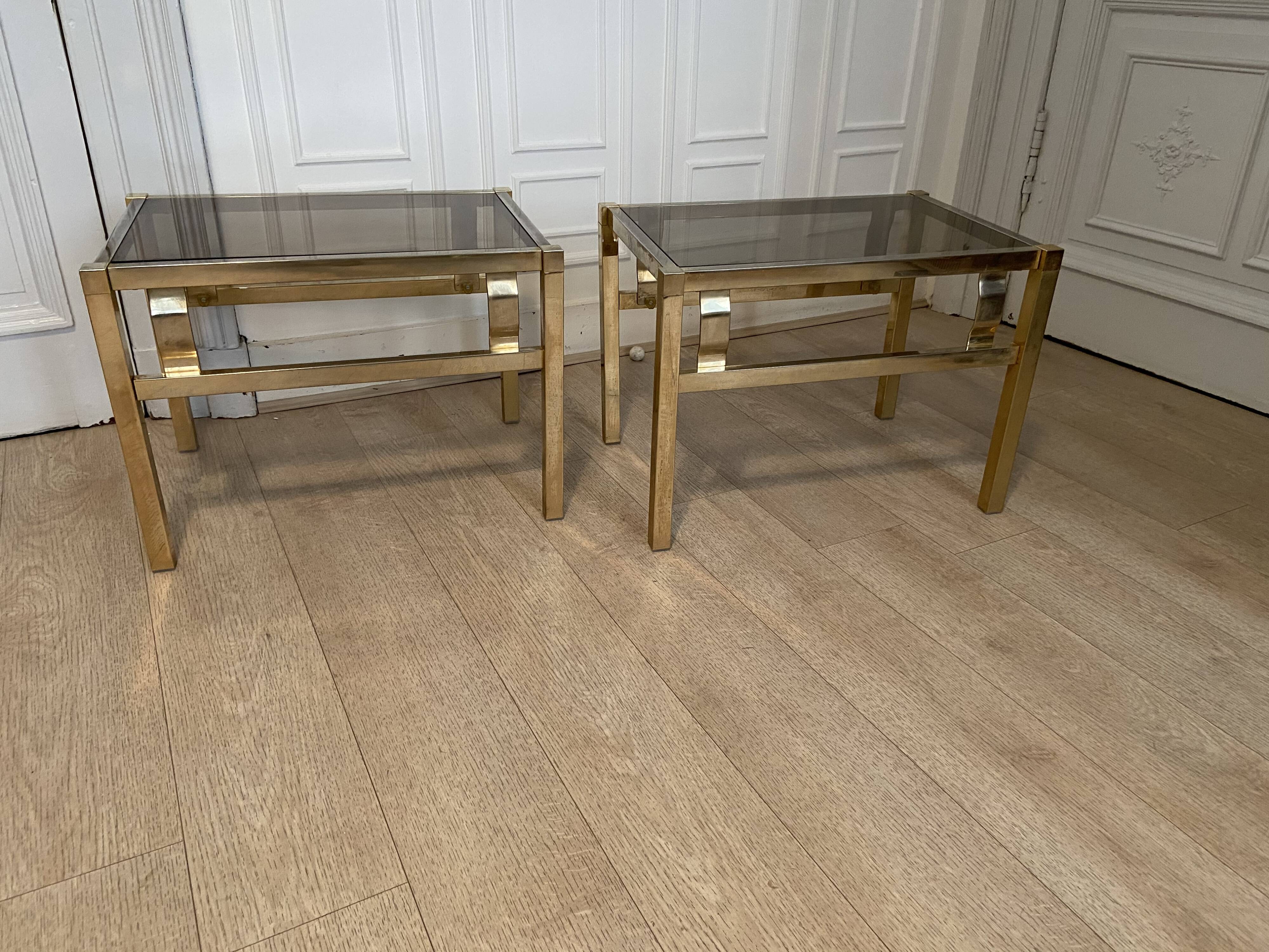 Pair of side table Hollywood Regency, 1970