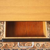 Bedside table in blond wood & Formica 1960