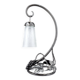 Wrought Iron Lamp, "Vine", Muller Frères Lunéville, Art Deco, c. 1930