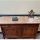 Antique Art Nouveau walnut sideboard, chest of drawers,