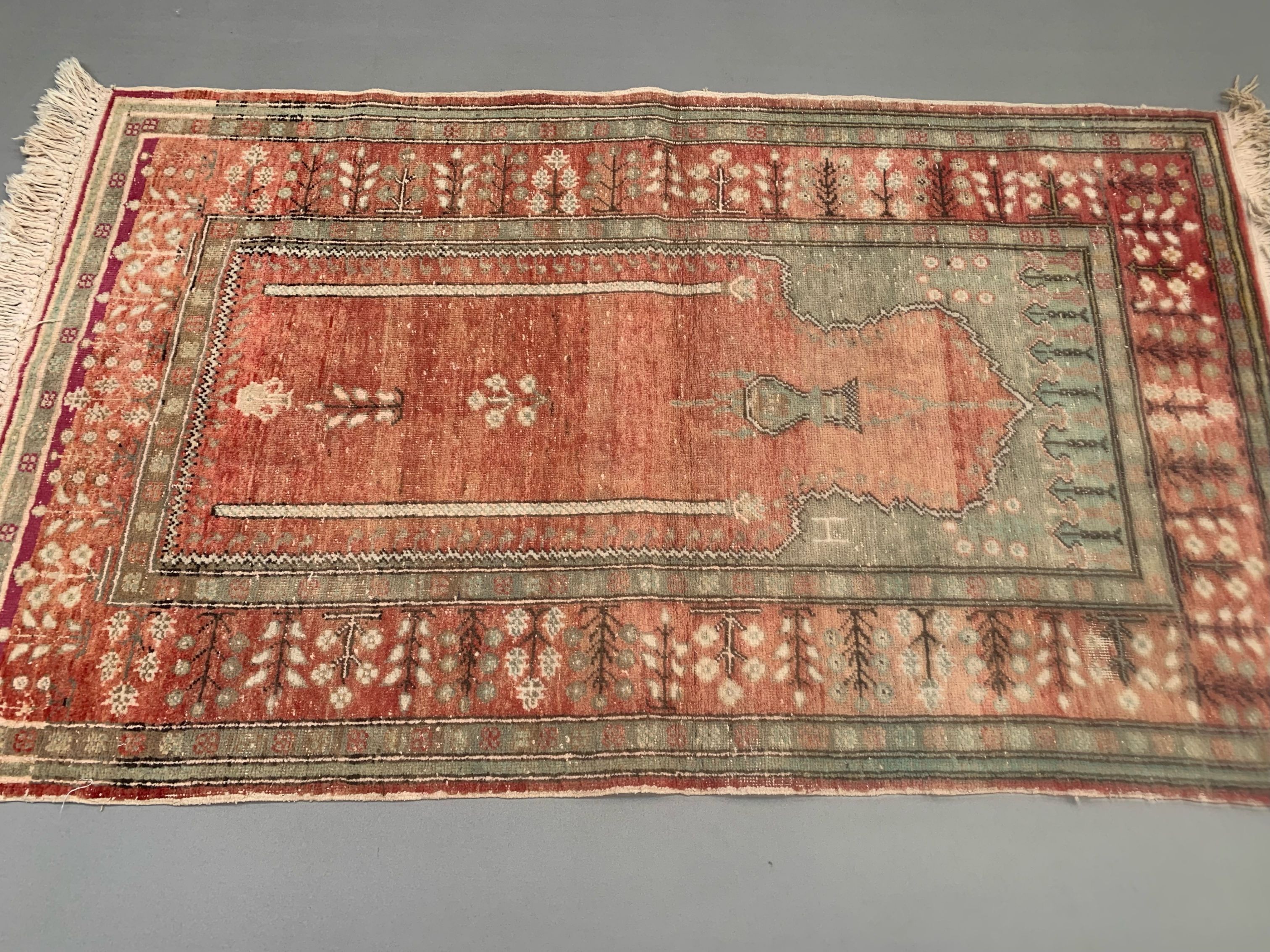 Vintage turkish oushak rug 150x86 cm carpet