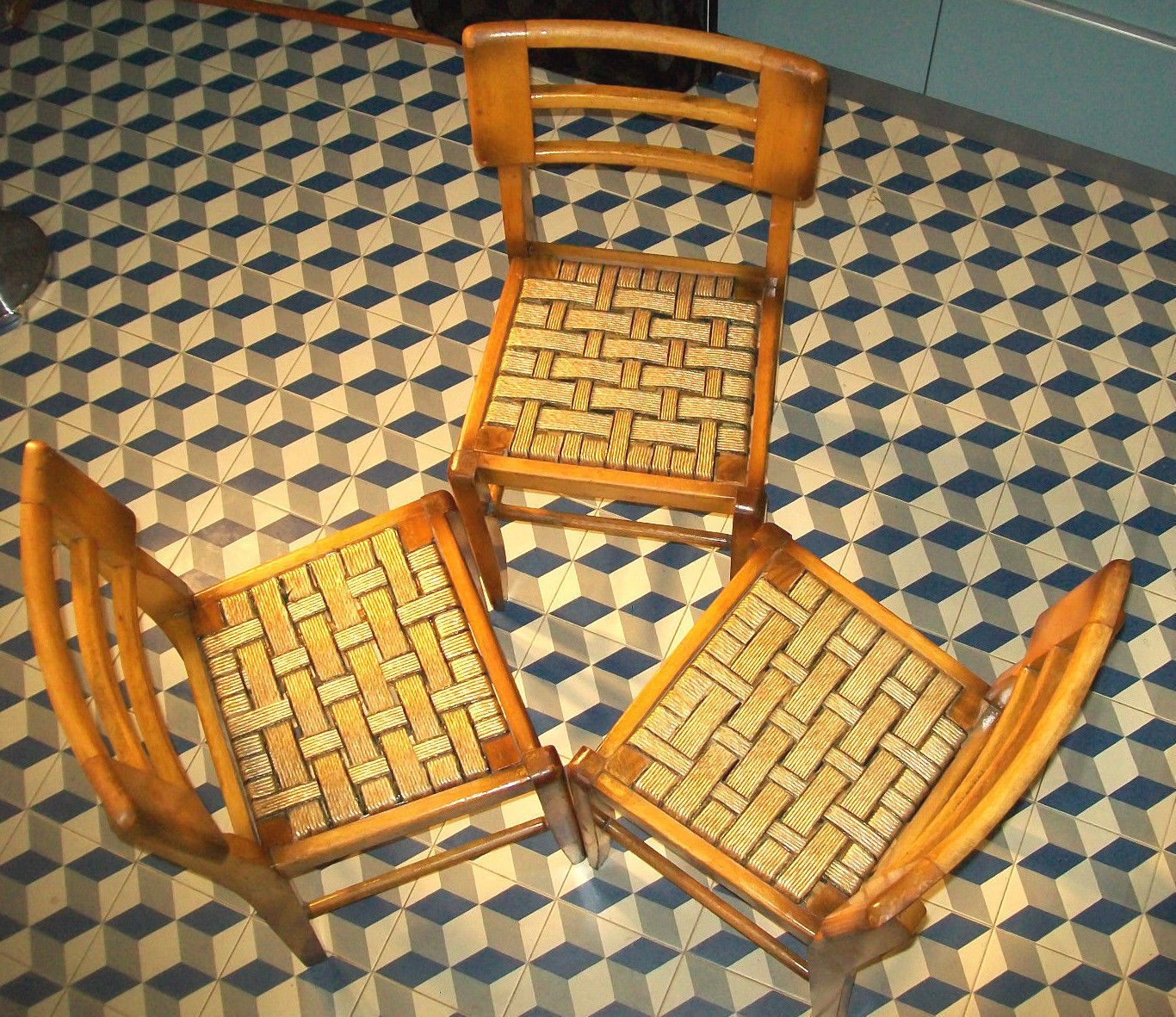 Set of 3 chairs Pierre Cruege