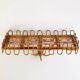 Rectangular rattan wall shelf, Italy 60s