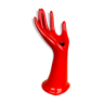 Hand baguier soliflore ceramic red