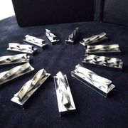12 silver metal knife holders