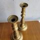 Pair of brass candle holders