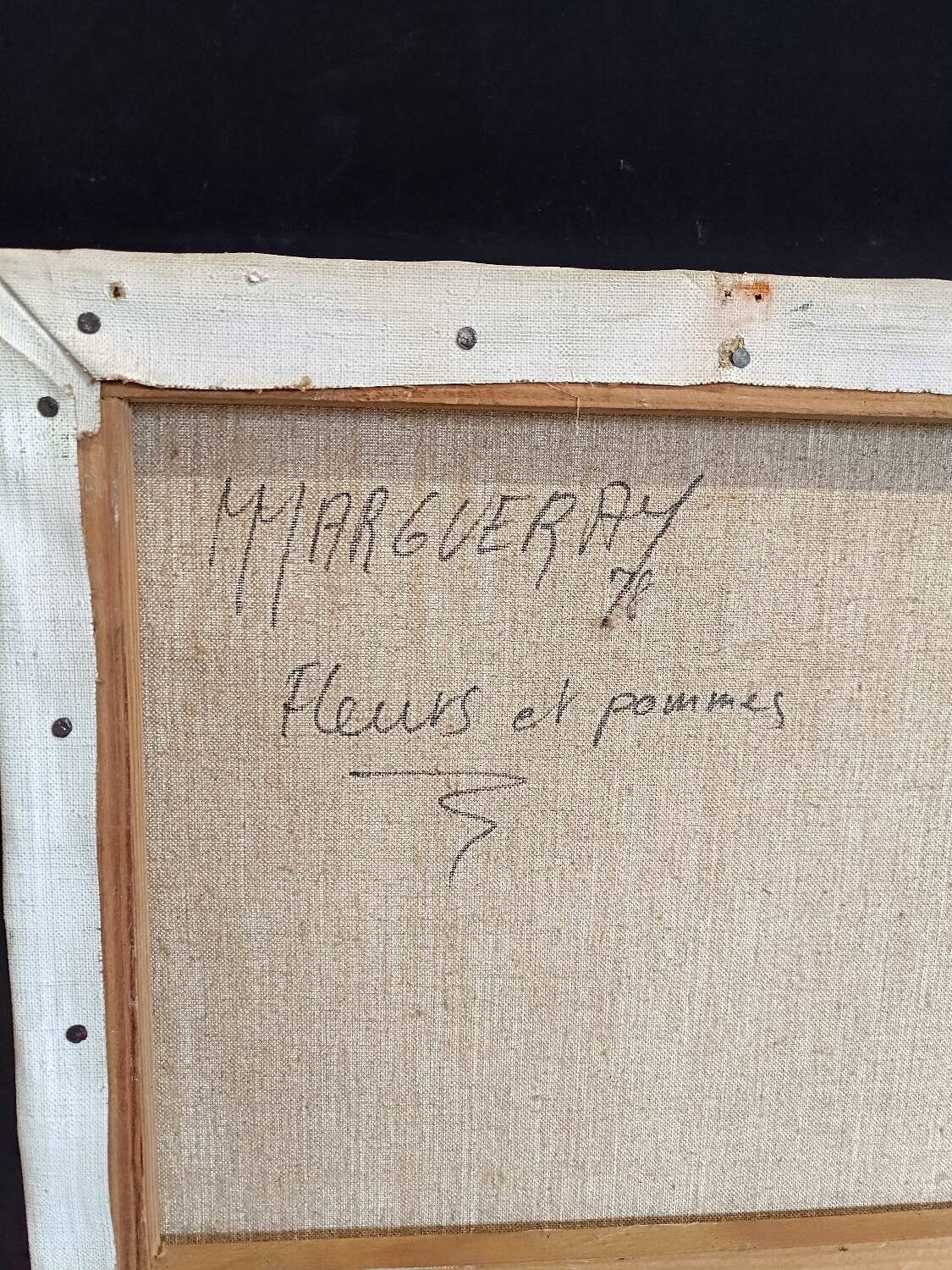 Margueray painting "Flowers and Apples"