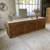 XL oak counter, trade furniture with multi-drawers