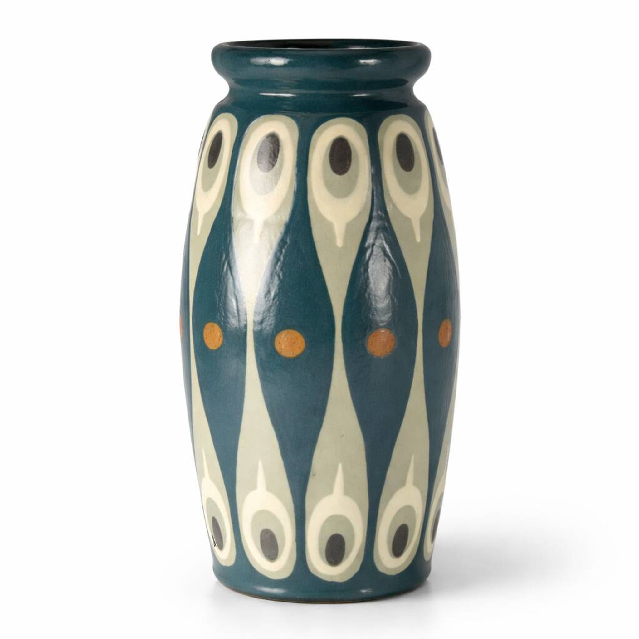 Vase Art Déco signé Léon Elchinger, Soufflenheim, années 1920