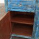 Buffet en bois bleu avec 2 tiroirs et 2 portes