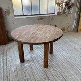 1950s round pine table with extensions