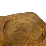 Vintage wooden side table  natural design small table