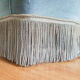 Fauteuil crapaud vintage velours bleu années 70