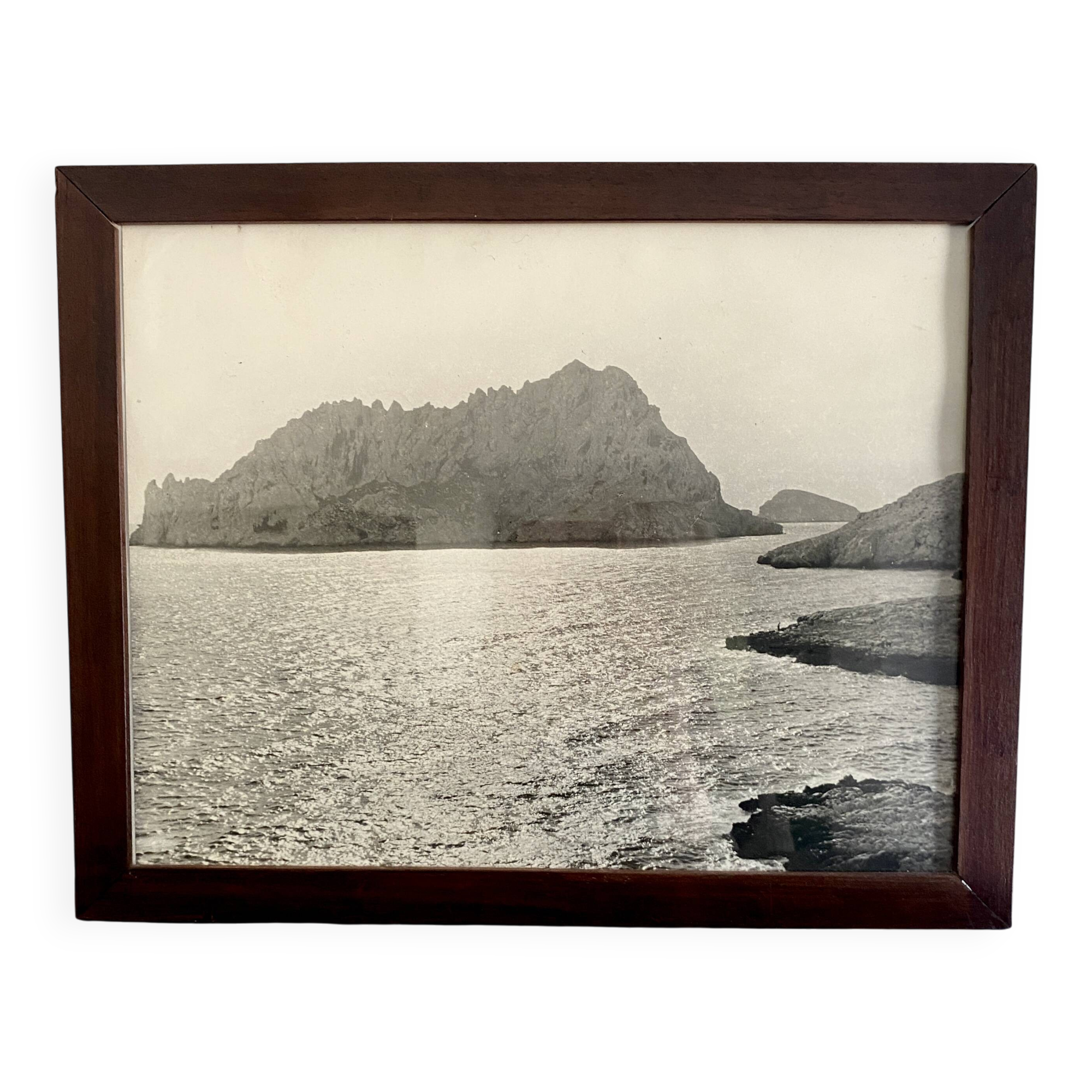 Old photo under glass