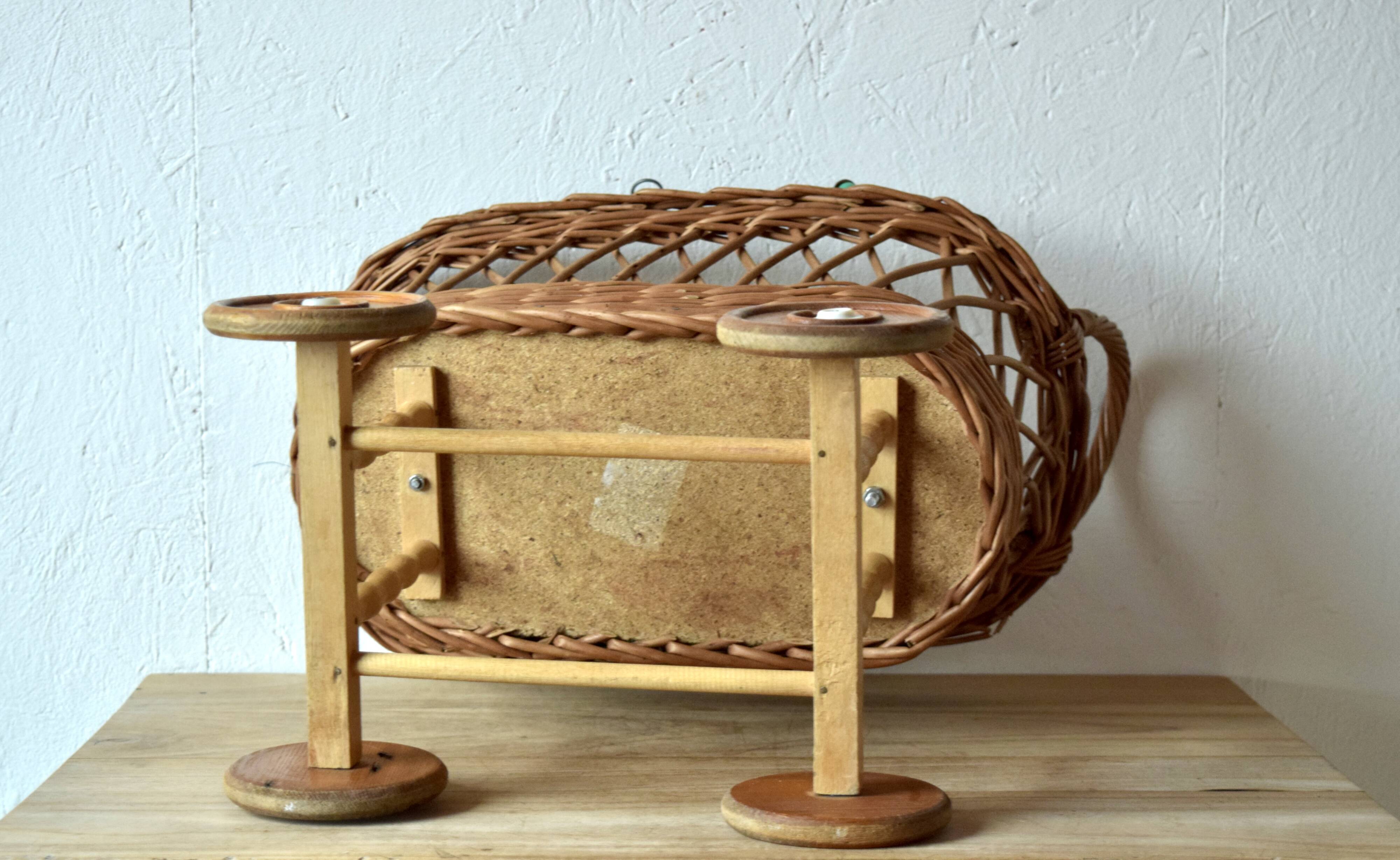 Old dolls pram - wooden wheels
