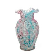 2 anciens vases en verre jaspé, dits style Clichy