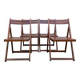 Wooden folding chairs, 70s