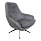 Grey leather swivel armchair Specter by DYYK (Almost new)
