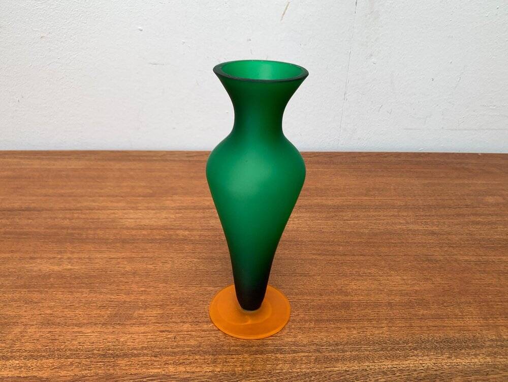 Glass vase from the Italian Satinato series attributed to Carlo Moretti, 1970s.