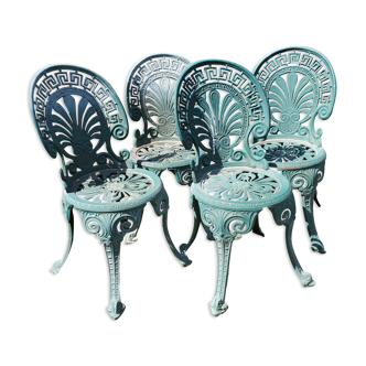 Chaises de jardin fonte d'aluminium