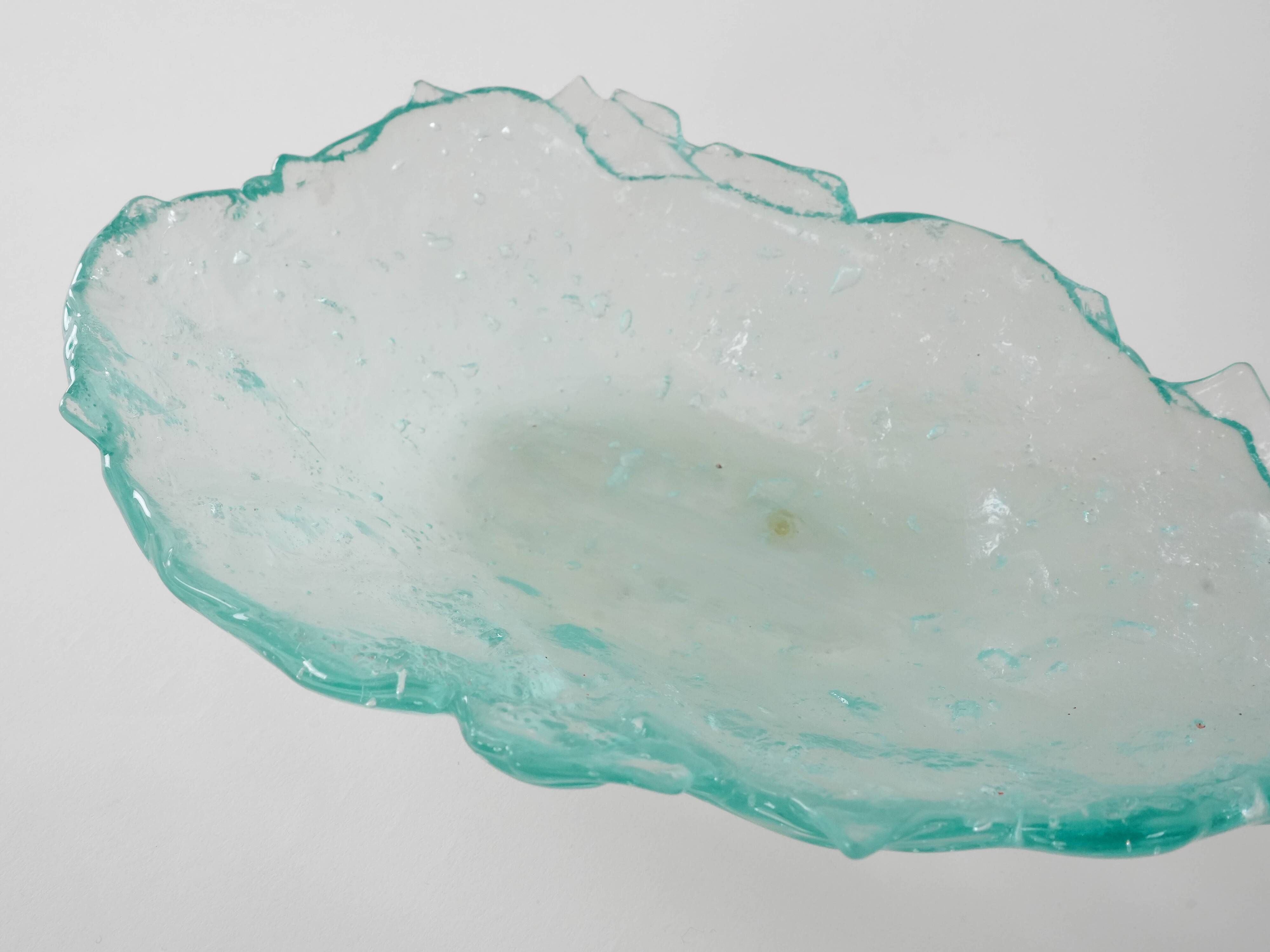 Glass platter, Danish design, 1970s, manufactured in Denmark