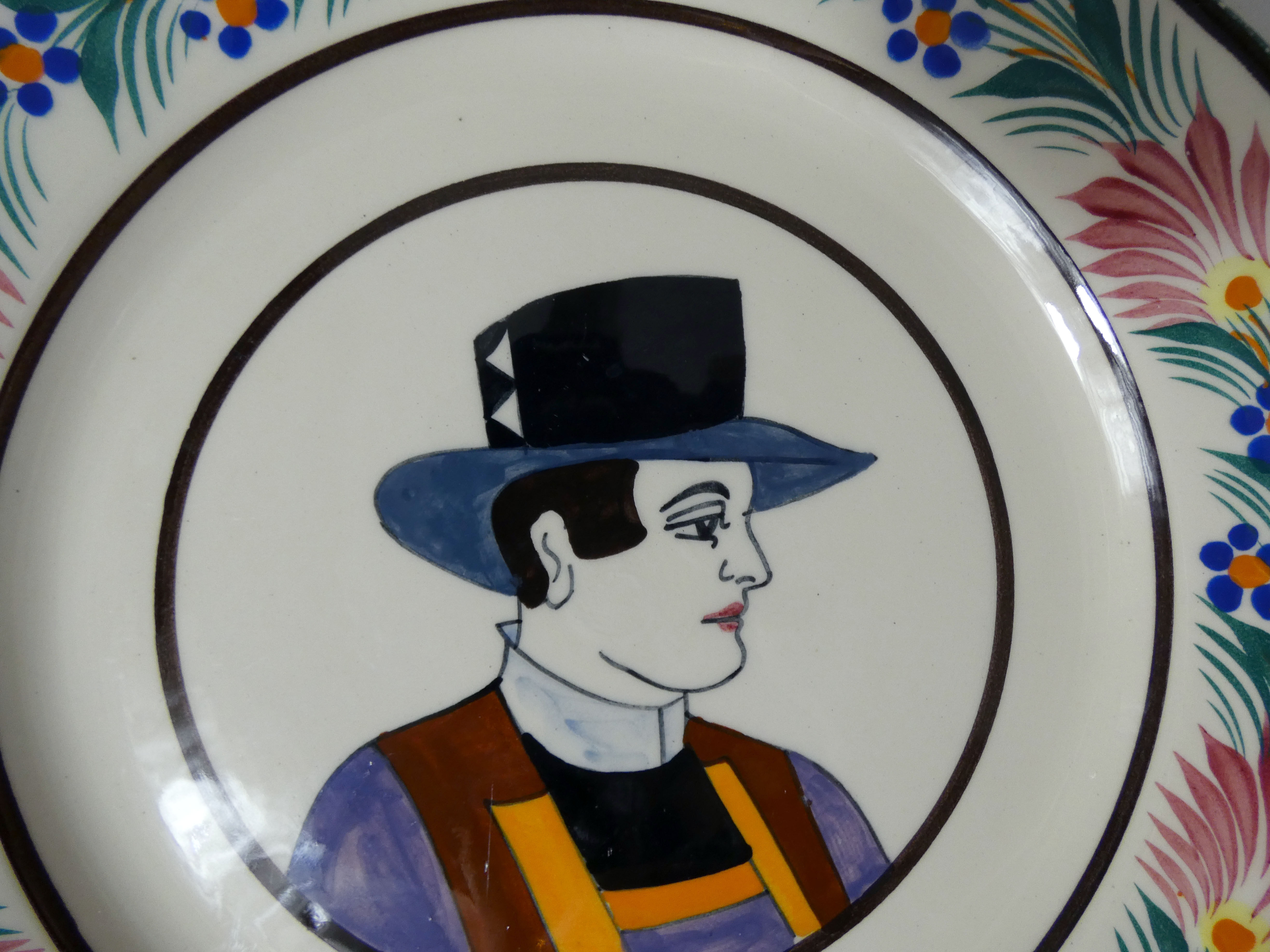 HB Quimper 2 flat plates Breton and Breton