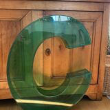 Letter signs C in transparent plexiglass