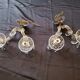 Two sconces 2 glass lights and crystal stamps