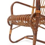Rattan armchair, 1950s