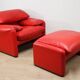 Maralunga armchair and ottoman – Vico Magistretti for Cassina