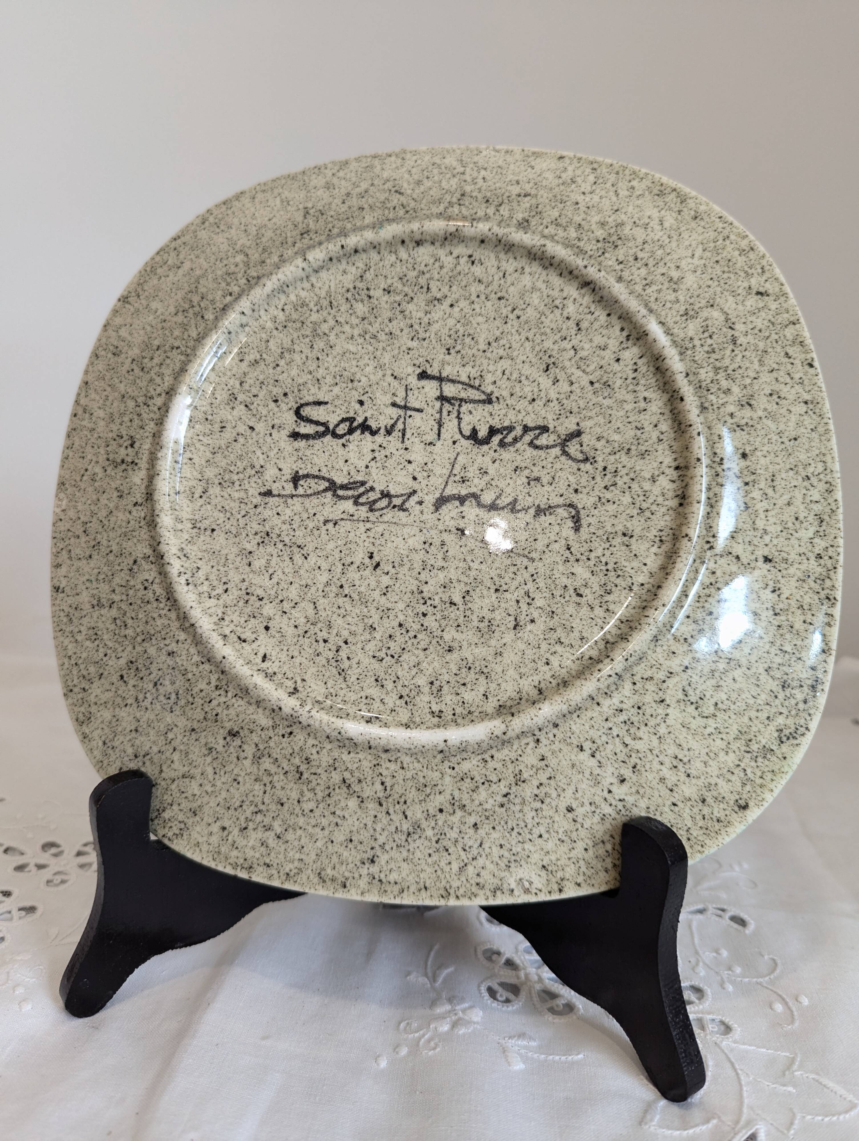 Hand-painted fish plate