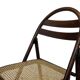 Vintage wooden folding chair with webbing seat 60s minimalist design