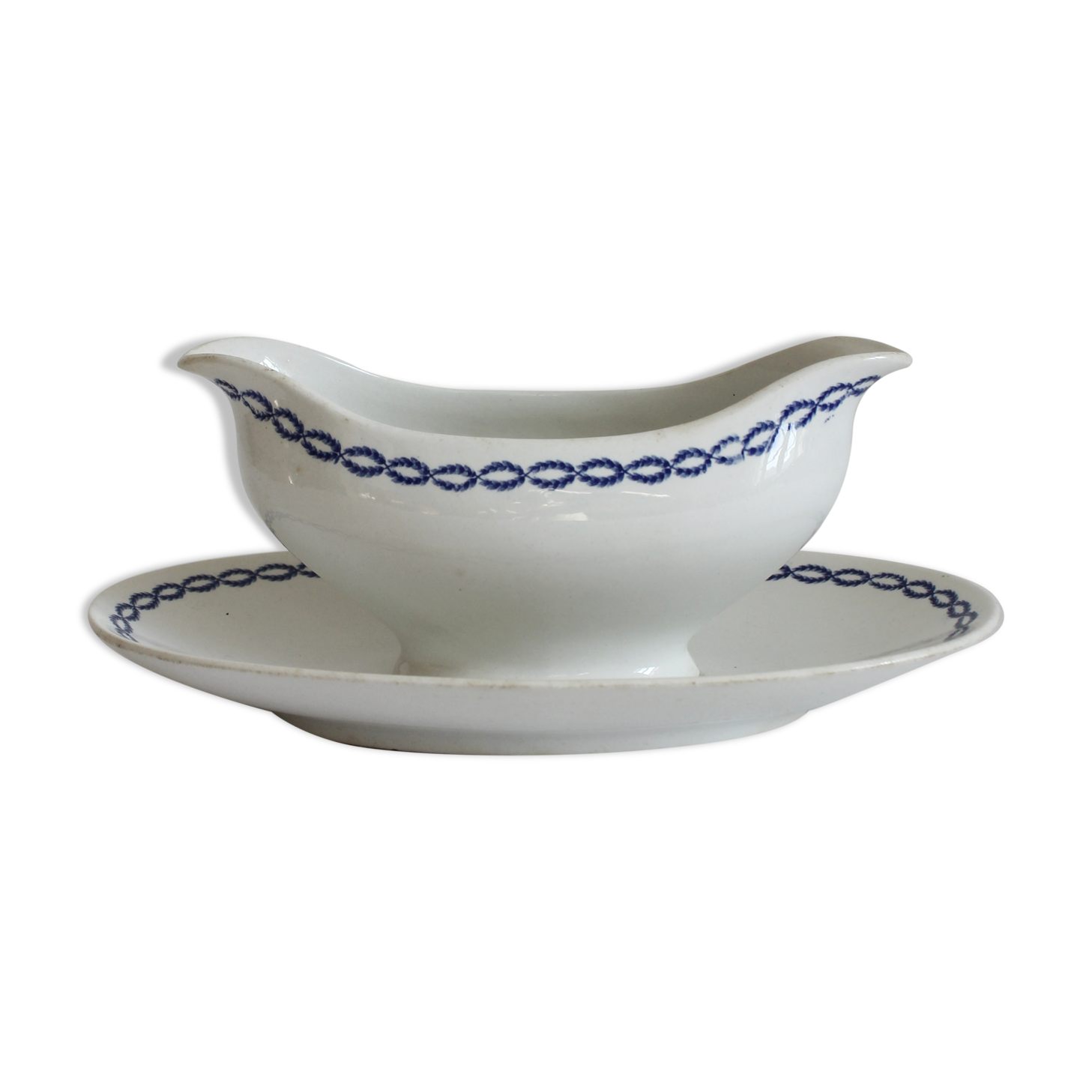 Iron earth gravy boat "Laurus" U&C Sarreguemines