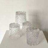Set of 4 crystal whiskey glasses