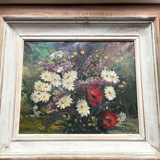Oil on canvas bouquet of flowers - Loriaux