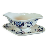 Vintage sauce boat in Longchamp ironstone.