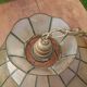 Mother-of-pearl and brass pendant light