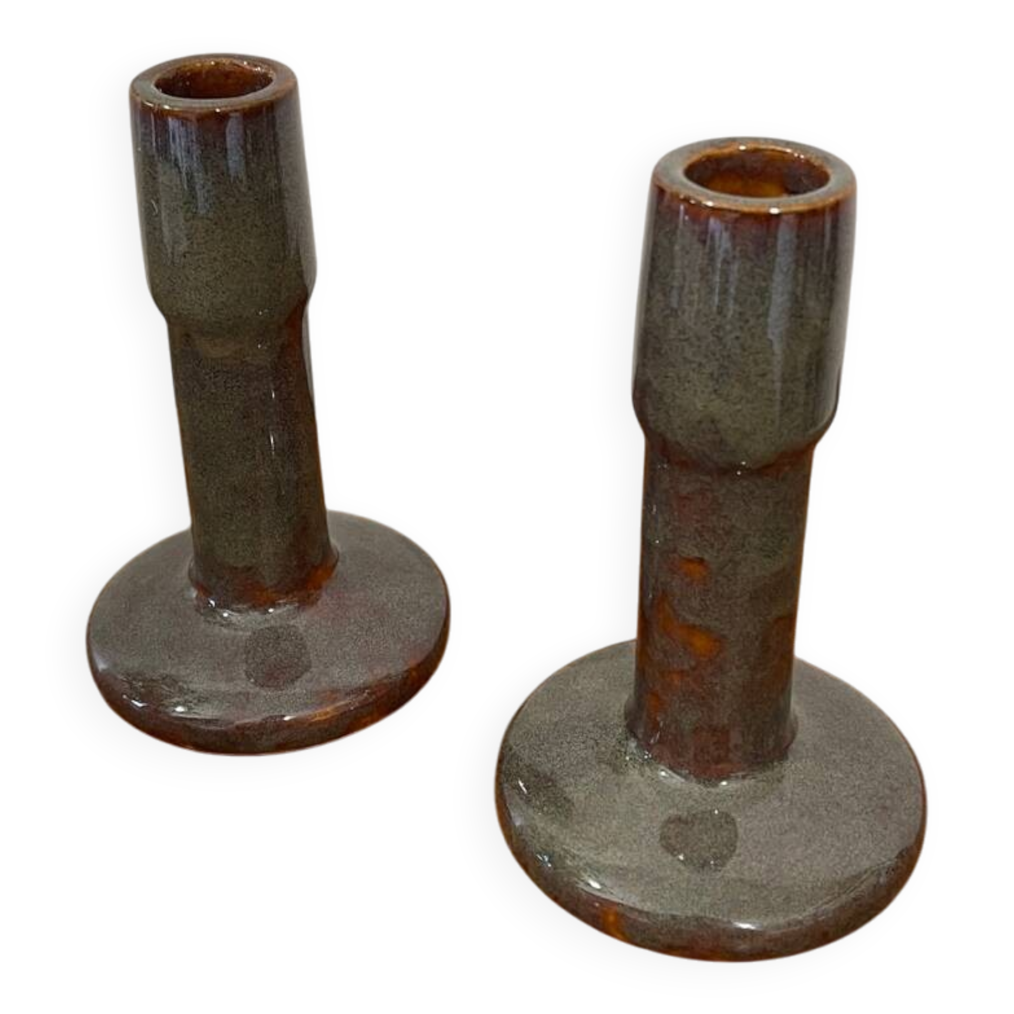 Pair of porcelain candlesticks