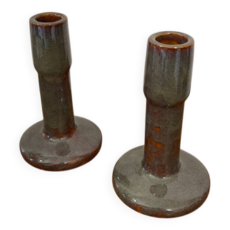 Pair of porcelain candlesticks