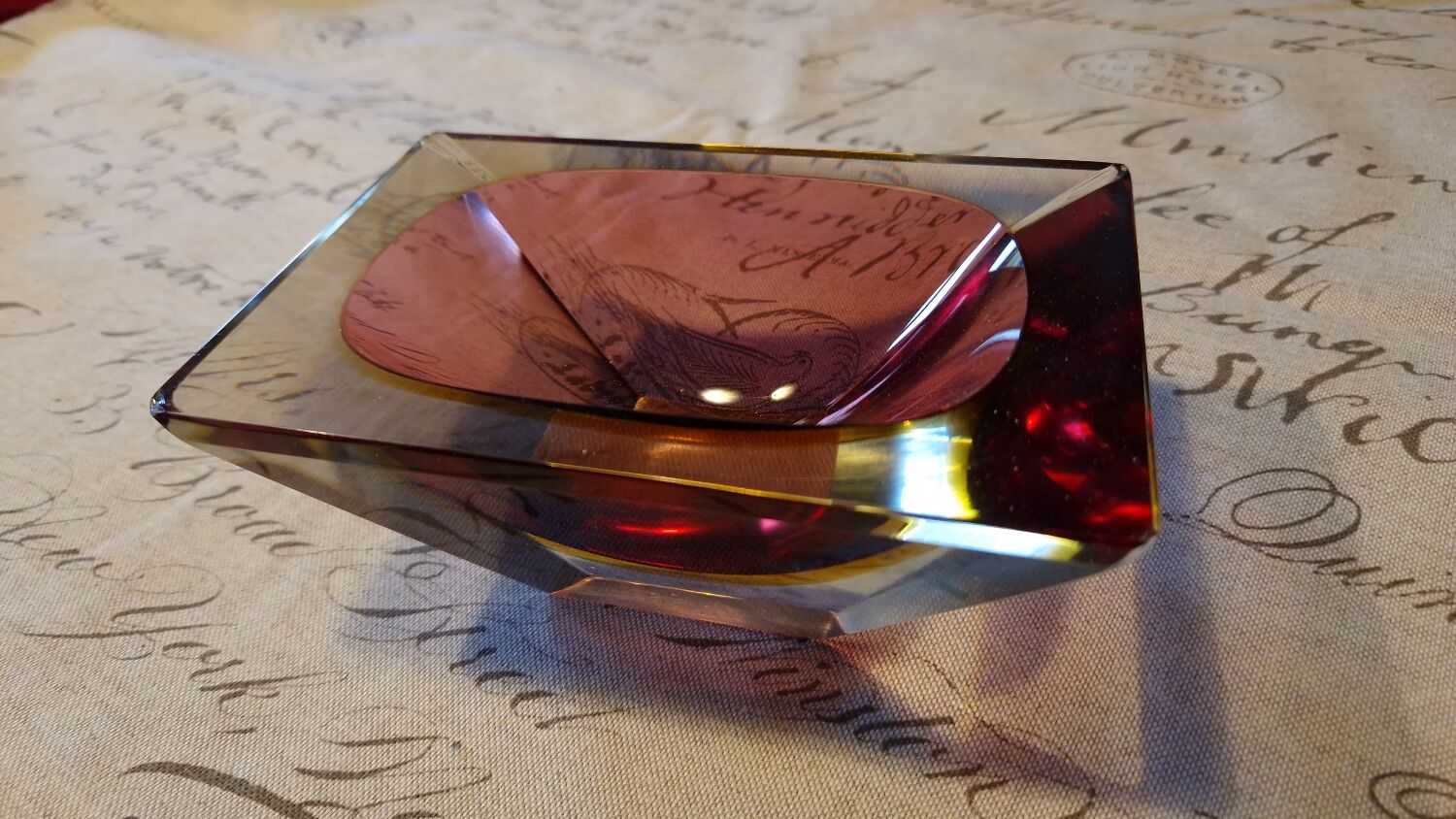 Sommerso pocket tray from Murano