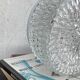 Applique murale plafonnier verre transparent luminaire ancien vintage 1970