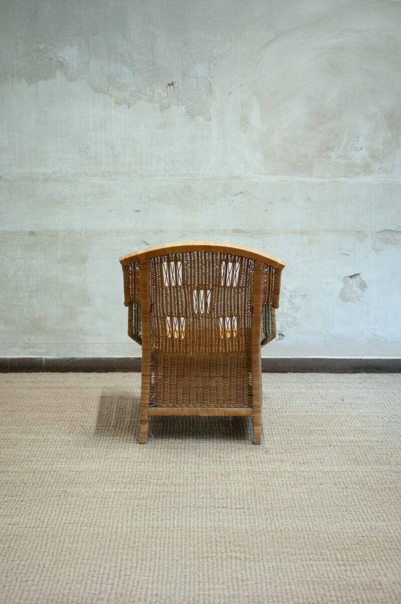 Ascona model wicker chairs by Vivai Del Sud, 1970s, set of 2